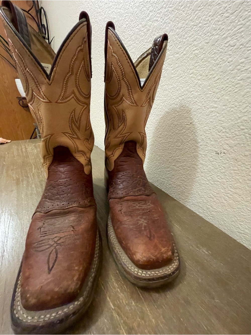 Double-H DH4305 Men's 9D Brown Leather Western Cowboy Work Boots Made in USA